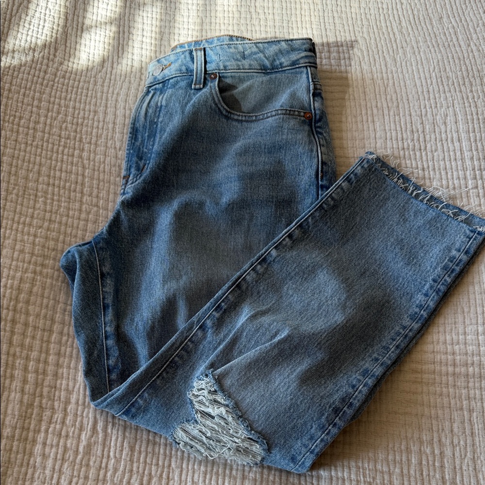Madewell Curvy Perfect Vintage Light Blue Denim Jeans